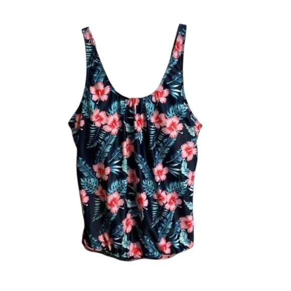 2 Swim Tops Women's Size S Strapless + Tankini Hawaiian Print EUC - Picture 7 of 9
